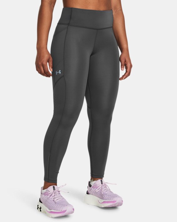 Women's UA Launch Ankle Tights, Gray, pdpMainDesktop image number 0